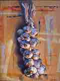 Hanging Garlic - Oil on Canvas